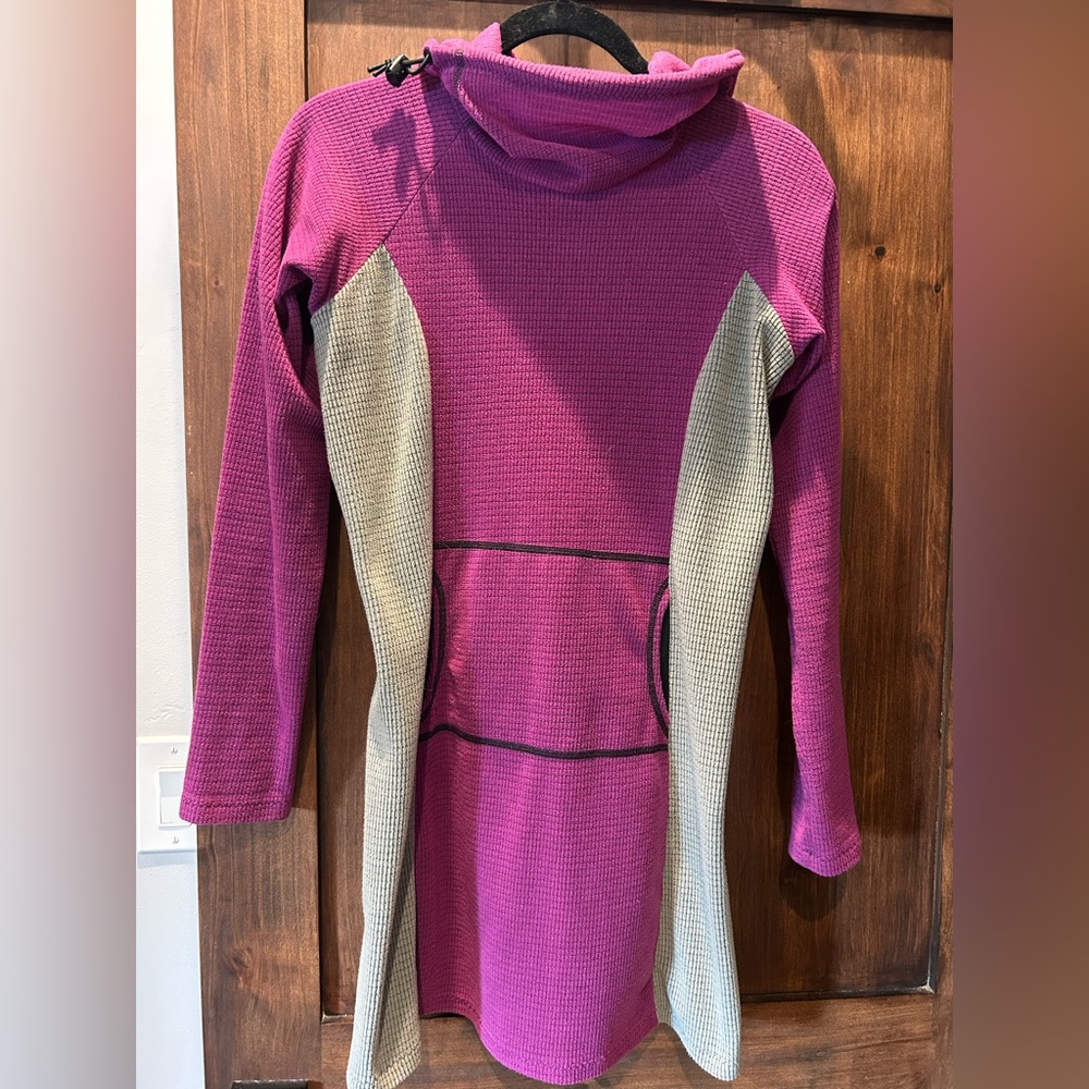 Melanzana Purple and Gray Hooded Dress